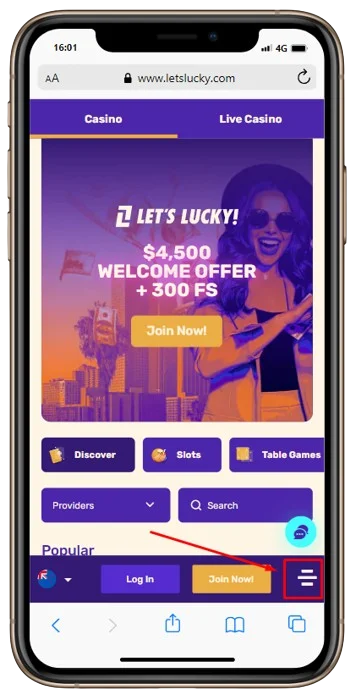 Second Step to LetsLucky download app